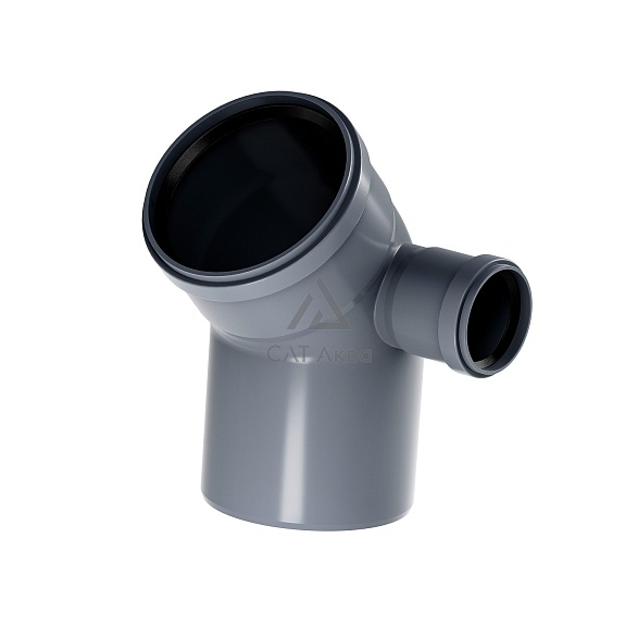 Отвод канализационный с выходом 50 SLT AQUASEPT PP